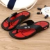 Kéo trở lại dép mùa hè flip flops nam màu rắn đơn giản giày bãi biển không trượt phẳng dưới chân dép và dép giày bọt