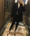 COCOJOLIE nguyên bản 18 mùa thu đông sản phẩm mới thời trang và thiết kế áo khoác đen phù hợp áo công sở nữ Business Suit