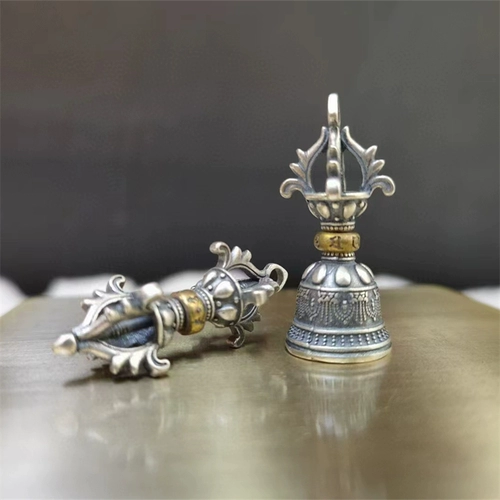 925 Стерлинговое серебро шесть -шестикратные мантра Ваджра назад Юнвен играет 108 бусин