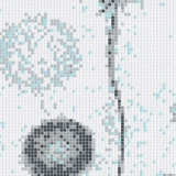 Современная простая стеклянная мозаика Фоновая настенная головоломка телевидение