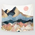 Nhung INS Bắc Âu sunrise phòng ngủ tường phòng khách nền tấm thảm trang trí khăn trải bàn vải phân vùng vải giường ký túc xá - Tapestry Tapestry