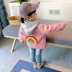 Quần áo bé gái mùa thu đông 2018 mới bé gái 1-3 tuổi dày 4 trẻ em cộng với quần áo nhung trẻ em áo khoác nhung mùa đông Áo khoác