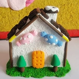 Глина, сверхлегкий пластилин, игрушка, аксессуар «домик», форма, DIY, 3D, копилка для денег