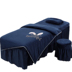 LOGO châu Âu thêu tinh nhung mùa đông dày denim bedspread massage dầu gội vẻ đẹp thẩm mỹ viện tùy chỉnh - Trang bị tấm ra giường spa Trang bị tấm