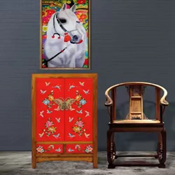 Trường hợp cho trường hợp cửa nhà lớn mới Trung Quốc Ming và Qing Dynasties cổ điển rắn gỗ sơn squat đầu đồ nội thất đẹp hiên tủ phân vùng tủ - Bàn / Bàn