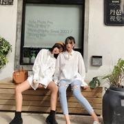 z chick chic đầu mùa thu áo sơ mi nữ dài tay áo 2018 mùa xuân mùa thu mùa thu mới Han Fan áo sơ mi trắng vàng thư ký với cùng một đoạn