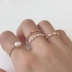 Đang có sẵn LL2 Hàn Quốc thu mua hạt tròn kim loại nhỏ khâu hạt nhiều màu sắc nhẫn đính hạt ngọc trai - Nhẫn