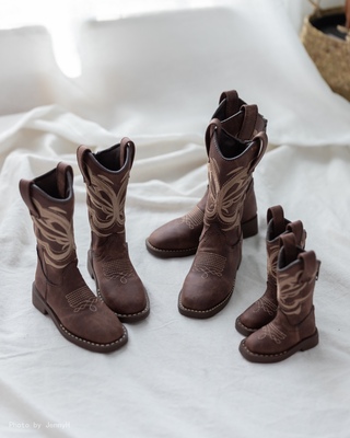 taobao agent [Swelling/ending] BJD/ID75/SD17/Pu Shi Sanch -by Four -point Baby Use Western embroidered denim boots