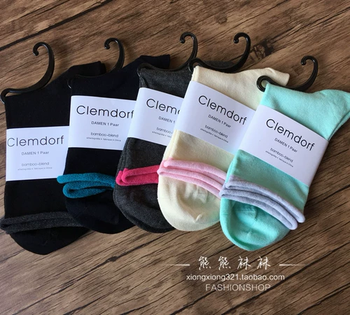 Германия Клемдорф бамбуковолобные волокно -сосны увлажняющие женские носки, весенние и осенние носки, пожилые матери -материнские матери -материнские женщины по материнской линии