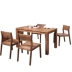 Noah phong cách Bắc Âu đơn giản hiện đại walnut bàn ăn gỗ và ghế tủ rượu tủ tường kết hợp nội thất nhà hàng