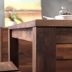 Noah phong cách Bắc Âu đơn giản hiện đại walnut bàn ăn gỗ và ghế tủ rượu tủ tường kết hợp nội thất nhà hàng Bộ đồ nội thất