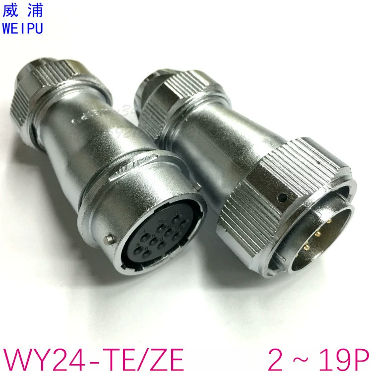 WY24 2-19TEZE Phích cắm hàng không Weipu IP67 đế cắm điện di động phích cắm thiết bị tự động hóa - Thiết bị sân khấu