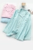 Đồ ngủ tops phụ nữ của mùa xuân và mùa hè bông gạc phần mỏng lỏng thoáng khí dài tay Nhật Bản sọc nhà dịch vụ tops đồ bộ đẹp Pyjama