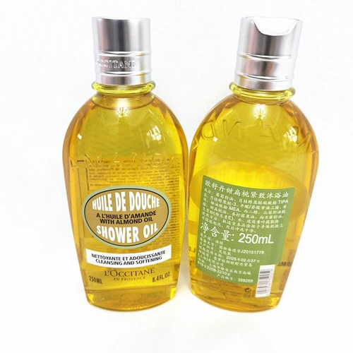 L'occitane, миндальное разглаживающее масло для ванны со сладким миндалем, гель, 250 мл