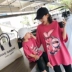 Chen Chen Ma bé quần áo trẻ em mùa hè cha mẹ và con mặc t-shirt ngắn tay cha mẹ và con thiết bị trong đoạn dài lỏng in ấn T-Shirt mẹ ăn mặc áo đồng phục gia đình đẹp Trang phục dành cho cha mẹ và con