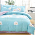 Bộ quần áo cotton bốn mảnh đơn giản 100% cotton đơn sinh viên đôi 1,5m1,8 m 2.0 tấm trải giường - Bộ đồ giường bốn mảnh chăn ga khách sạn Bộ đồ giường bốn mảnh