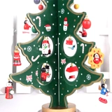 Деревянное мастерство рождественская елка набор еда мини -столовая батончика на рабочем столе Рождественские украшения подарки