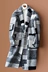 Mùa xuân phong cách thương hiệu mới kẻ sọc lỏng lẻo len giữa chiều dài kẻ sọc tương phản màu len áo khoác đôi nam thủy triều - Áo len
