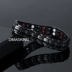 Vòng tay thép titan màu đen dành cho cặp đôi nam năng lượng ion âm từ tính mạnh Phiên bản rộng của Hàn Quốc vòng tay hợp thời trang cá tính khắc quà tặng vòng tay toma Vòng điều hòa huyết áp