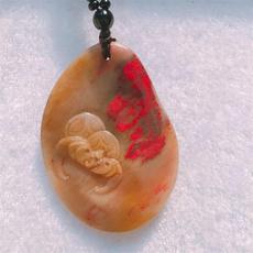 Ювелирный камень 天然老坑昌化鸡血石田黄冻蝙蝠铜钱挂件一物一品手工篆刻送礼收藏