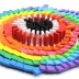 Domino trẻ em của người lớn tiêu chuẩn cạnh tranh 500 cái 1000 cái của các cơ quan bằng gỗ thông minh khối xây dựng đồ chơi