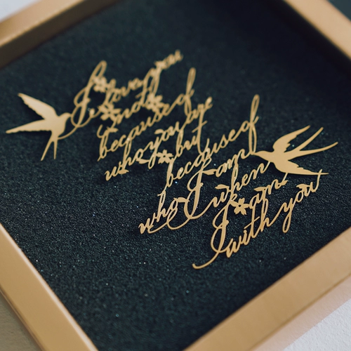 Bai Ye Original Love English Poetry Metal Hollow закладка Feiyan Романтическое выпускное признание подарка парня по случаю дня рождения