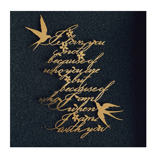 Bai Ye Original Love English Poetry Metal Hollow закладка Feiyan Романтическое выпускное признание подарка парня по случаю дня рождения