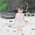 Đồ bơi cho trẻ em Nữ Chia bé gái Công chúa Váy bé gái Đồ bơi cho bé Đồ bơi có mũ Cầu vồng Dễ thương - Bộ đồ bơi của Kid Bộ đồ bơi của Kid