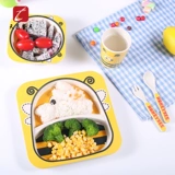 Экологичная посуда для кормления, мультяшная детская обеденная тарелка для еды