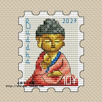 Статуя Будды с магнитной пластиковой доской 3 вышивка