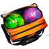 PYRAMID thân thiện với môi trường bowling đôi túi bóng ba lô mà không cần tie que 2 túi bóng đôi bóng túi màu cam đen Quả bóng bowling