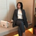 Zhang Jingyi Mùa thu mới phiên bản Hàn Quốc của tay áo tự canh dài tay áo thun nữ hoang dã áo len mỏng phần áo sơ mi Đan Cardigan