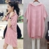 Thai sản váy mùa hè 2018 làn sóng mới mẹ sọc váy mùa xuân phần phần dài mùa hè Hàn Quốc áo sơ mi ngắn tay