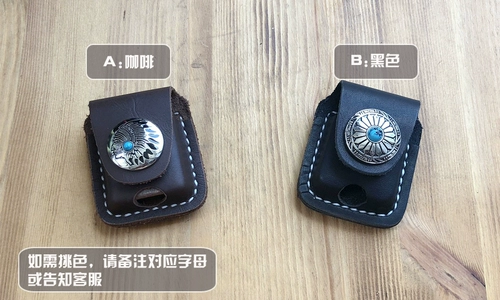 Зажигалка, кожаный бирюзовый чехол ручной работы, воловья кожа, из натуральной кожи