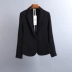 2018 Hàn Quốc phiên bản mới màu đen nhỏ phù hợp với nữ đoạn ngắn mùa xuân và mùa thu thường Slim phù hợp với áo khoác nữ là mỏng mùa thu Business Suit