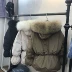 Chống mùa giải phóng mặt bằng 2018 mới Hàn Quốc siêu lớn cổ áo lông thú xuống áo khoác phụ nữ phần ngắn eo dày mỏng thời trang áo Xuống áo khoác