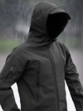 Тактическая демисезонная бархатная куртка, альпинистский удерживающий тепло ветрозащитный плащ