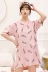 Váy ngủ mùa hè cotton ngắn tay ngắn đồ ngủ nữ mùa hè mỏng phần Hàn Quốc phiên bản tươi của dịch vụ nhà sinh viên váy hoạt hình - Đêm đầm