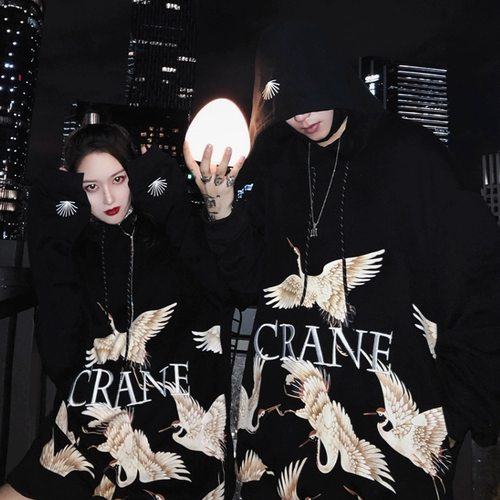 Флисовая демисезонная толстовка с капюшоном для влюбленных, парная одежда, этнический стиль, свободный крой, оверсайз