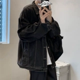 Джинсовая демисезонная ретро трендовая куртка для отдыха, коллекция 2021, в корейском стиле