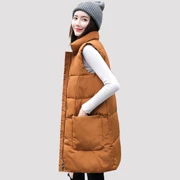 Áo vest nữ cotton 2019 phiên bản Hàn Quốc của nữ sinh viên mới mùa thu và áo khoác mùa đông dày áo vest nữ dài - Áo vest