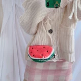 Освежающая милая красная мультяшная сумка на одно плечо, сумка через плечо, с вышивкой