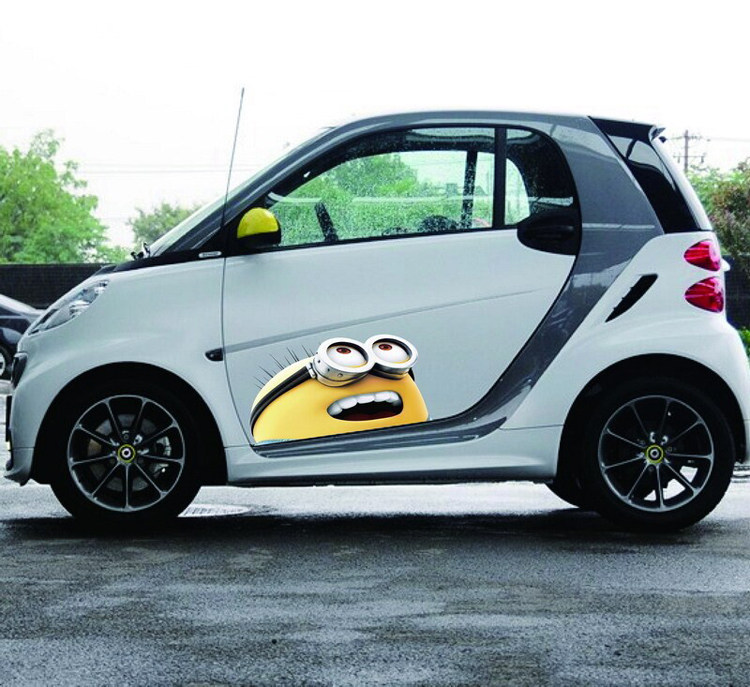 神偷奶爸小黄人卑鄙的我搞笑车贴划痕车贴后窗贴改装装饰贴