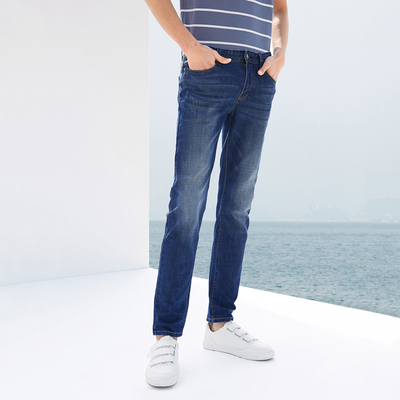 2018 mùa hè mới chín quần nam mỏng bông jeans nam Hàn Quốc phiên bản của vi- đàn hồi trẻ mỏng thoáng khí Cao bồi