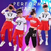 Quần áo khiêu vũ jazz cho bé gái Quần áo nhảy đường phố hip hop phù hợp với đồng phục cổ vũ JAZZ biểu diễn quần áo rò rỉ mùa thu