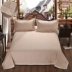 Mùa hè cotton cũ vải thô mat ba bộ giường bông đơn giản màu sắc có thể giặt dày điều hòa ghế ngồi giường 1,8m - Thảm mùa hè chiếu trúc chiếu tre Thảm mùa hè