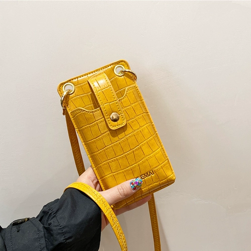 Маленькая сумка для телефона, небольшая сумка, сумка через плечо, румяна, сумка на одно плечо, коллекция 2023, в корейском стиле, популярно в интернете, крокодиловый принт