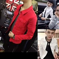 Nhanh tay người đàn ông da đỏ Gaudi với cùng một đoạn denim màu đen áo khoác nam Hàn Quốc phiên bản của xu hướng 2017 new slim áo khoác đẹp trai thoáng mát áo khoác blazer nam