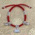 Baby Baby Baby Sterling Silver Bell Bracelet Red Rope Vòng tay may mắn Vòng tròn sơ sinh Quà tặng trăng tròn - Vòng chân lắc chân vàng trắng Vòng chân