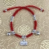 Baby Baby Baby Sterling Silver Bell Bracelet Red Rope Vòng tay may mắn Vòng tròn sơ sinh Quà tặng trăng tròn - Vòng chân Vòng chân